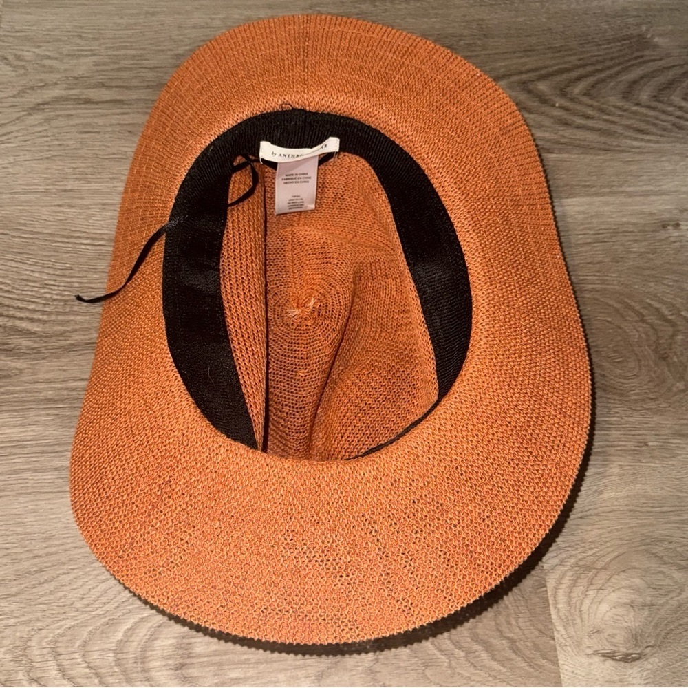 Anthropologie Orange Fedora Sun Hat - Picture 8 of 10